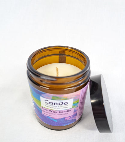 Lavender & Geranium Soy Candle